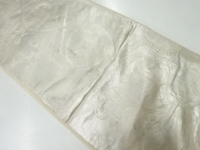 アンティーク　花唐草模様織出し袋帯（材料）